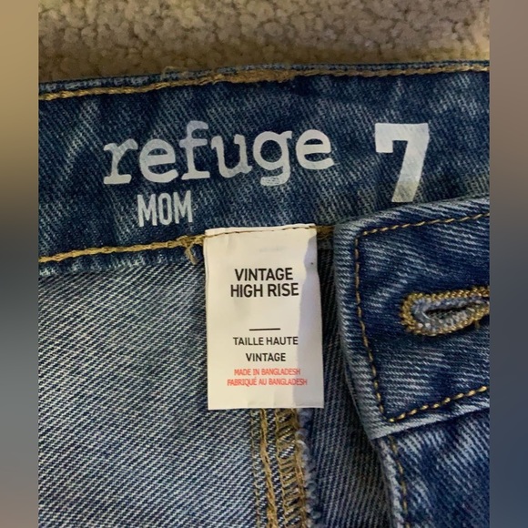 Dark Blue Ripped Mom Jeans - Picture 2 of 6